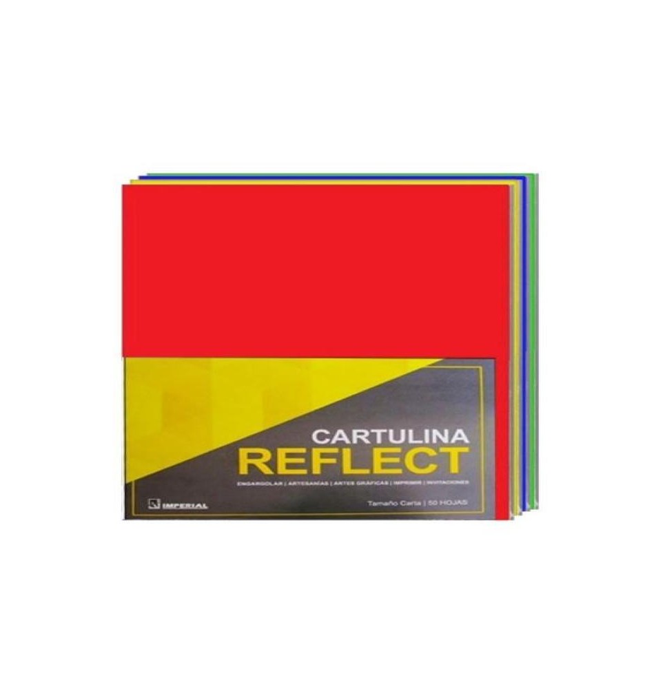CARTULINA REFLECT MULTICOLOR CTA. 2C.180G. PAQ.C50H. C.50