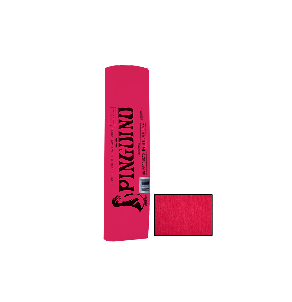 PAPEL CREPE PINGUINO ROSA FLUOR. E.10 C.250 46