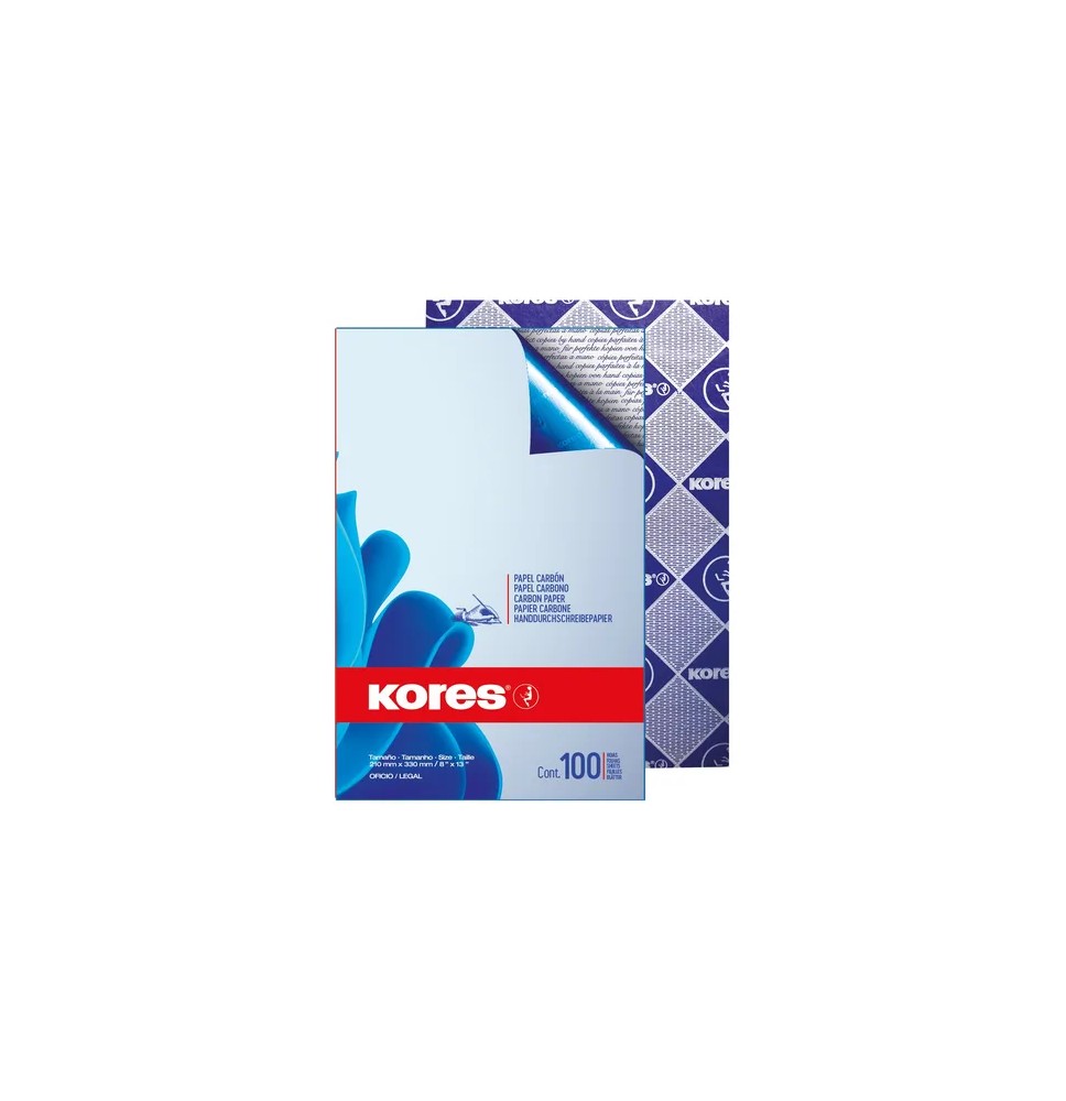 PAPEL CARBON OFI. KORES C100H. AZUL E.10 C.50
