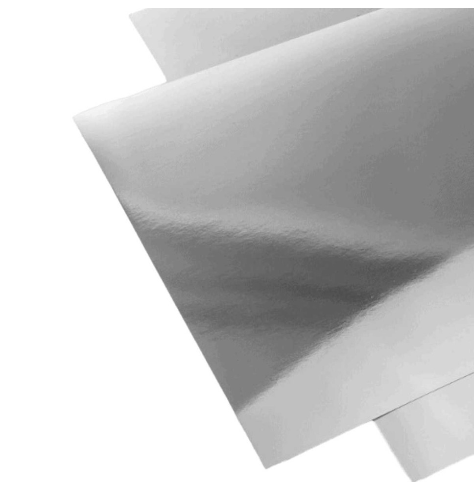 CARTULINA METALICA EUROMACSAIRA 47.5X66CM PLATA E10 C100